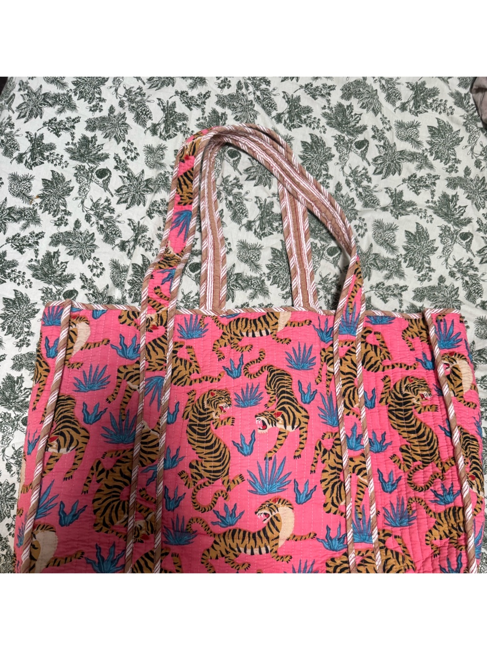Pink Tiger Print Tote